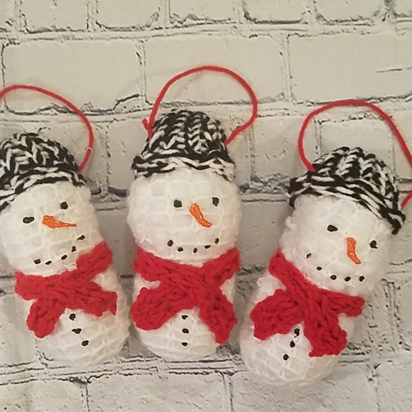 Pink Funky Monkey Other - 6 Pc Snowman Ornaments